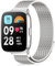 CHANRASI Metallo Cinturini Compatibile con Xiaomi Redmi Watch 3 Active Cinturino Donna,Cinturino Maglia Regolabili Magnetiche per Redmi Watch 3 Active Argento