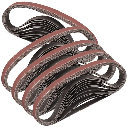 STEBRUAM Bandas de Lija 13 x 457 mm,50piezas 240 grano Para Lijadora de Banda