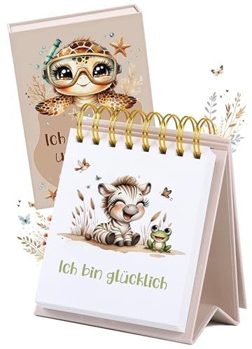 JoliCoon Affirmationskarten Kinder zum Aufstellen, 15,5 x 11,5 cm | Karten mit Affirmationen und Übungen, für eine stilvolle und persönliche Geschenkidee