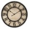 K&L Wall Art große Vintage Wanduhr industrielle Landhaus Wanduhren Holz-Metalloptik ohne Tickgeräusch lautlose Uhr (Farmhouse Clock, Ø 50cm)