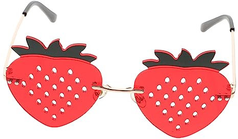 SOIMISS 1 Paar Erdbeer Brille Fruchtförmige Brille Klare Sonnenbrille Für Damen Modische Sonnenbrille Party Sonnenbrille Trendige Sonnenbrille Für Damen Transparente Brille