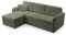 FurniShop24 Ecksofa L-Form mit Schlaffunktion und Stauraum - Eckcouch mit Ottomane, Klappsofa für Wohnzimmer, Modernes Design Schlafsofa Tony - Dunkelgrün