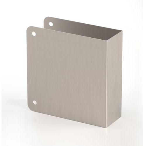 naubea Door Knob Reinforcement Plate, Satin Nickel, Fits 1-3/8 Doors, Door Lock and Door Knob Cover Plate, Deadbolt Cover Plate, Reinforce and Repair Wood or Metal Doors