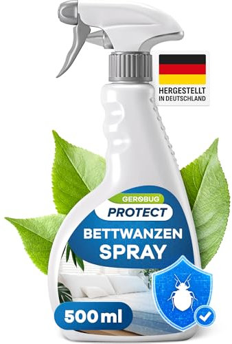 Gerobug Bettwanzen-Spray 500 ml - Bettwanzen schnell & effektiv loswerden für Matratzen, Möbel, Hotels & auf Reisen - Sofortschutz-Mittel gegen Bettwanzen, beste Alternative zur Bettwanzenfalle