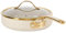 bloomhouse - Oprah's Favorite Things - 10 Inch Heavy Duty Aluminum Premium PFA Free Ceramic Nonstick Saute/Deep Frying Pan Skillet with Lid - Almond Cream w/Gold Handle