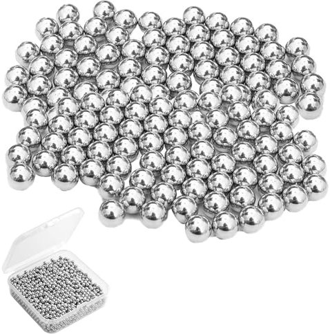 WOLMIK Lot de 1200 boules de nettoyage en acier inoxydable pour carafes, bouteilles, vases, carafes et autres verreries, boules métalliques réutilisables antirouille