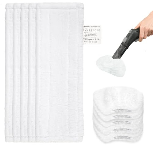 Microfibre Cloth Set for Karcher Steam Cleaner Accessories 10 Pieces for Karcher Steam Cleaner EasyFix SC1 SC2 SC3 SC4 SC5 for Karcher Steam Cleaning (5 Floor Nozzles + 5 Hand Nozzles)
