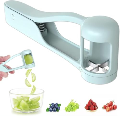 Grape Cutter, Fruit Cutter, Grape Slicer for Baby, Fruit Slicer Cup for Cherry Tomato Strawberry Olive Multifunctional Grape Quarter Cutters Tool, Small Kitchen Accessories Cut Gadget