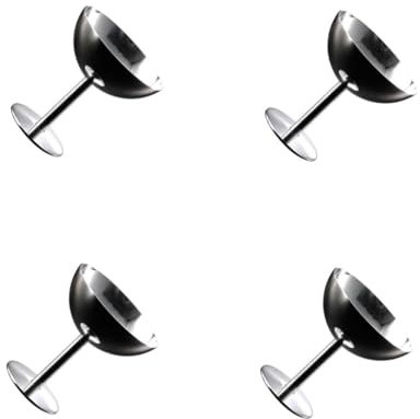 TOPPERFUN 4 Pièces coupe à glace en acier inoxydable Bébé coupes de crème glacée neige tasses tasse d'apéritif coupelle à dessert en acier inoxydable coupe à dessert Silver