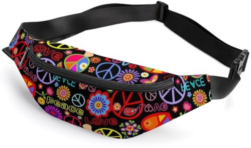 Qjjinxior Zombies Dead Men Walking Body at Night Sac banane réglable pour course à pied, marche, randonnée, Peace and Love., 36*15cm