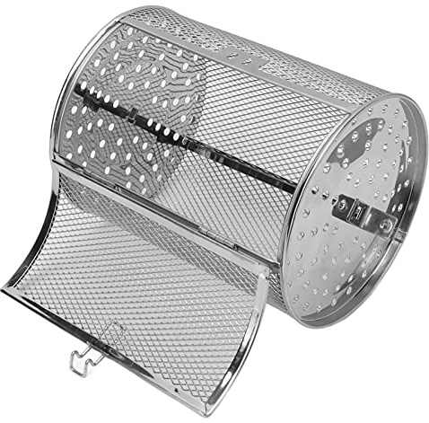 Gsycle Rotisserie Basket, 360 Degree Rotatable Stainless Steel Oven Cage Roast Basket Roaster Drum for Baking Nuts BBQ Roaster Tool