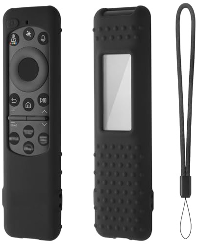 Hi Color 5.6 inch TM2560E Silicone Remote Cover, Compatible with Samsung Solar Remote BN59-01432A TM2360E, Protective Case Sleeve (black)