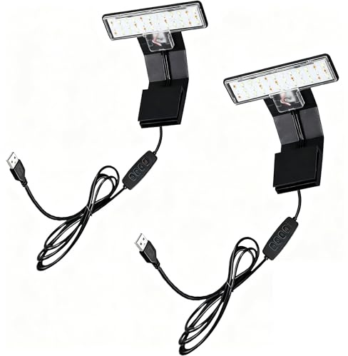 Auarium LED Beleuchtung,7W AquariumBeleuchtung, mit On/Off Dimm-Funktion,Ultradünnes Clip-on Aquarium LampeAquarien,3 Farben Aquarium LEDBeleuchtung Aquarium Licht(Weiß, Rot,grün und Blau) (2)