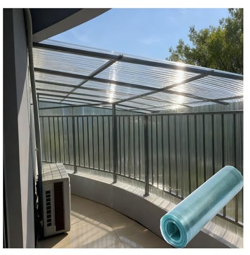 Fiberglas Gewächshausplatten, Wärmedämmende Dachplatten für Gewächshäuser, Schuppen, Carports, Hütten Leicht zu Schneiden(1.2x30m/3.94x98.4ft)