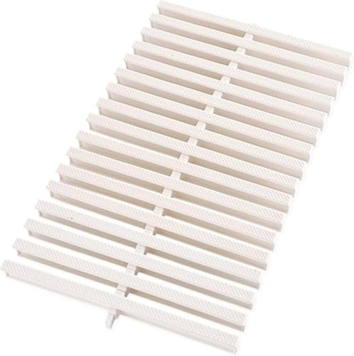 IPAGSEFWE Caillebotis en plastique pour piscine, Grille de drainage for piscine PPS blanche 18-30 cm(25cm)