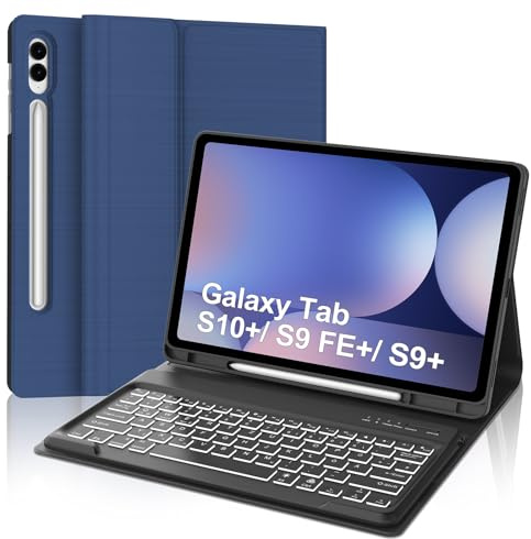 Occtingkind Für Tab S10 Plus 12.4 Tastaturhülle mit Beleuchtung QWERTZ