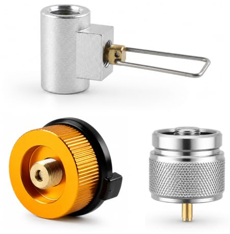 RoxNvm Gaskartuschen Adapter, 3 Stück Adapter Gaskartusche Auf Gasflasch | EN417 Adapter, Gasanschluss Adapter, Gas Adapter, Ventilkartuschen Adapter für Butan Propan Adapter Set