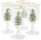 Spode Weihnachtsbaum-Becher mit Sockel, 16 Unzen (transparent, 4 Stück (1 Stück))