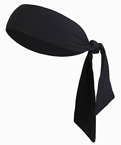 JJunLiM Sport-Stirnband für Frauen und Männer - Non-Slip-Stirnband Sweatband Head Krawatten Ideal zum Laufen, Ausarbeiten, Tennis, Karate, Volleyball & Performance Stretch & Moisture Wicking (Black)