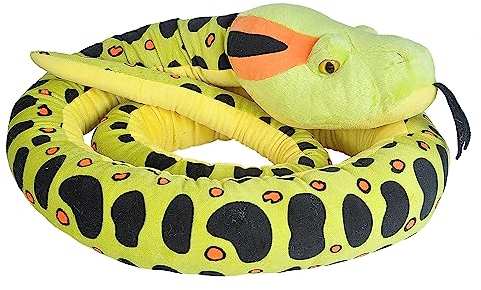 WILD REPUBLIC Plush Snake Jumbo Anakonda, Plüsch-Schlange, Riesen-Kuscheltier, 280 cm, Baby Shower Geschenk, Stofftier, Füllung aus recycelten Wasserflaschen, 113