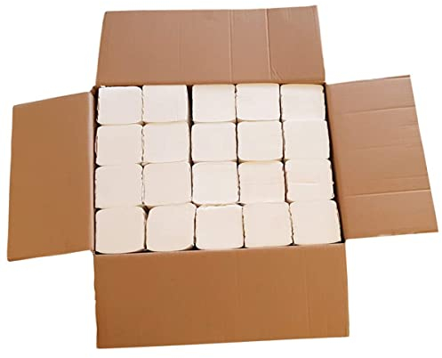 Premium-Papierhandtücher, Falthandtücher, Top-Handtuchpapier, Papiertücher, 2-lagig, Zellstoff, 25 x 21 cm, 3.200 Blatt