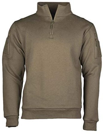 Mil-Tec Sudadera táctica con Cremallera Lampo, Verde, S