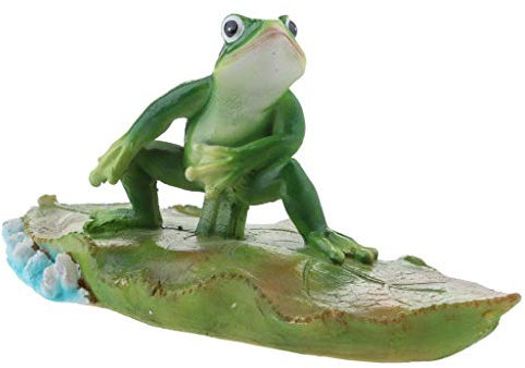 Tubayia Frosch Tier Statue Dekofigur für Sommer Garten Teich Fischteich Schwimmende Dekoration Ornament