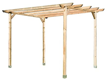 Faura 360x360 cm. - Pérgola Cuadrada Listones de Madera