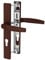 Premium Drückergarnitur Victory DHS 92mm - Rechteckig - Griff-Griff, Farbe:Braun RAL 8017, Schildbreite:32mm