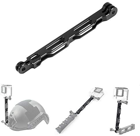 Hensych Aluminiumlegierung Helmhalterung Erweiterung Metall Verlängerungsstange Helm Erweiterung Arm Halterung Verlängerungsstift für Gopro Hero 8/7/6/5/4/3 Action Camera für XiaoYi Kamera