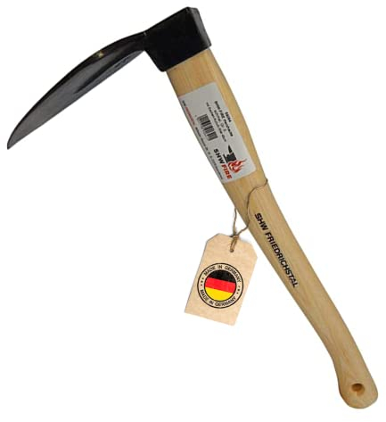 SHW-FIRE - Zappa in acciaio forgiato, manico corto 45 cm, ideale per il giardinaggio