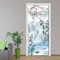 ANHHWW Türtapete Selbstklebend Türposter -Pvc 3D Chinesische Tinte Blumen Und Vögel Landschaft 88X200Cm - Fototapete Türfolie Poster Tapete Abnehmbar Wandtapete Wohnzimmer Küche Schlafzimmer Wandaufkl
