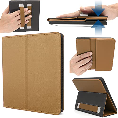 TECHRAME Étui Kindle Oasis 10ème génération - 2019 et 9ème génération - 2017, Couverture en Cuir PU H01 - Brun