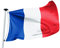 FLAGLY Drapeau France 100 x 150 cm avec tissu de 160g/m². Robuste et résistant aux intempéries. Toile de drapeau solide avec deux œillets métalliques (100 x 150 cm, France)