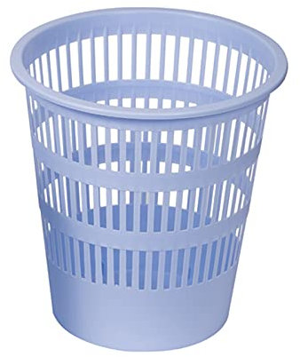 FELIXMANIA Papelera de Plástico de Rejilla 12 Litros Color Pastel (Azul)