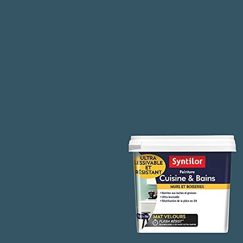 Syntilor - Peinture Murale Cuisine & Bains Bleu Canard 0,75L