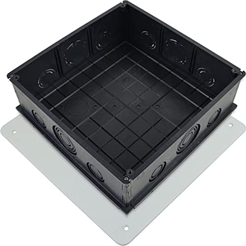 Unterputz Abzweigdose 200x200 schwarz mit Vorprägung