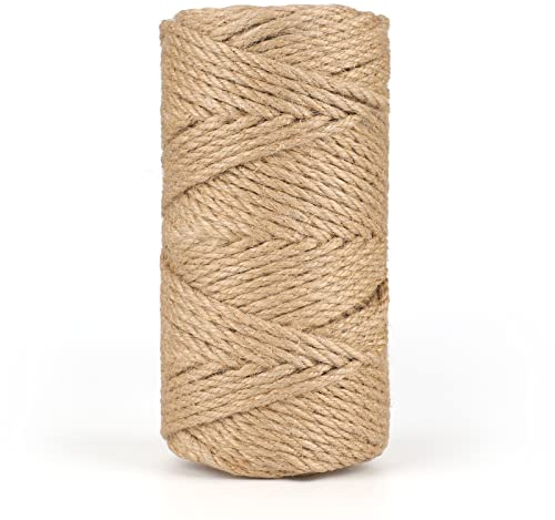 G2PLUS 50M Corda di Canapa Corda di Spago 5MM Corda in Juta Naturale Spago Filo Canapa Corda per Giardinaggio,Decorazione Domestica,Gatto Che Graffia