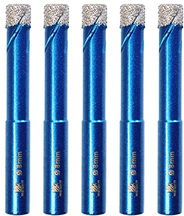 Forets Mèches Diamant Carrelage 8mm - BRSCHNITT Foret Céramique pour Porcelaine,Céramique, Granit,Carrelage(5 Pièces)