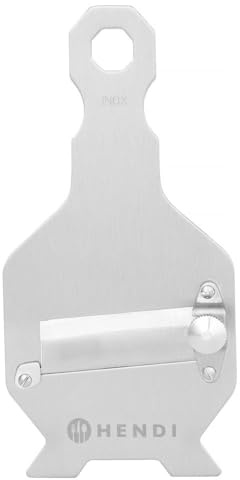 HENDI Trüffelhobel, einstellbar, scheibendicke: 0,2 bis 3mm, 220x85mm, Edelstahl, 55HRC Härte