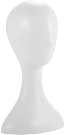 CUSROS Weiblicher Kopf Modell Haar Hut Schmuck Display Styropor Perücke Kopf Schaumstoff Schaufensterpuppe Perücke Halter Geeignet für Zuhause Salon Schaufensterpuppen Weiß