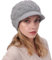 Berretto da Donna in Maglia Donne Autunno Inverno Caldo Cappelli Donna Calda Pelliccia di Coniglio Cappello Invernale Ragazza Beanie Morbido a Maglia Berretto Fodera in Pile con Visiera (Grigio)