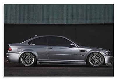 CLTE Poster für BMW E46 M3 - Dekorative Malerei Leinwand Wandposter und Kunstbild Druck - Moderne Familie Schlafzimmer Dekor Wandposter