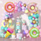 139Pcs Donut Dessert Ballons Girlande Bogen Kit, bunte Konfetti Donut Eis Creme Folie Ballons für Kinder Geburtstag Party Baby Dusche Dekorationen Zubehör