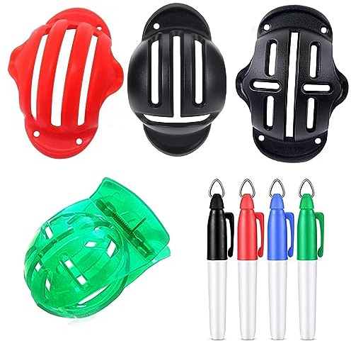 BNFGD 8Pcs Golf Ball Markers,Golf Accessories with 4 Pack Golf Ball Liner Template and 4 Pieces Golf Ball Marker,Which Suitable for Men Women Outdoor Golf Training.