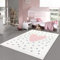 Teppich-Traum Kinderzimmer Teppich Spielteppich flauschig rosa Herz graue Punkte in Creme 120 x 170 cm