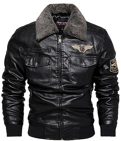 Mymyguoe Giacca invernale da uomo, calda, giacca invernale lunga, con cappuccio in pelliccia sintetica, per attività all'aria aperta, imbottita, in softshell, fodera in peluche, per il tempo libero