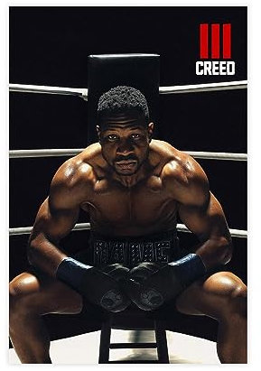 EMIGOS Filmposter Creed III 2023, Leinwand-Poster, Wandkunst, Dekor, Bild, Gemälde für Wohnzimmer, Schlafzimmer, Dekoration, ungerahmt, 30 x 45 cm