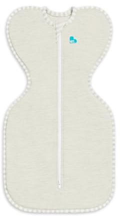 Love To Dream Swaddle Up, Small 3.5-6 kg - Sand Dollar, Snug Fit, Supports Healthy Sleep, 1.0 Tog - Ideal for 20-24°C Temperatures, Machine Washable Cotton & Double Zip for Easy Nappy Changes