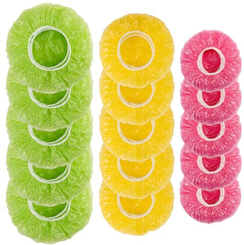 MAQIHAN 60 StüCk Frischhaltefolie Mit Gummizug - Frischhaltebeutel Abdeckhauben FüR Lebensmittel Wiederverwendbar GäRfolie Elastische Plastik SchüSseldeckel Obst Und GemüSe Duschhaube Einweg(3 Größen)